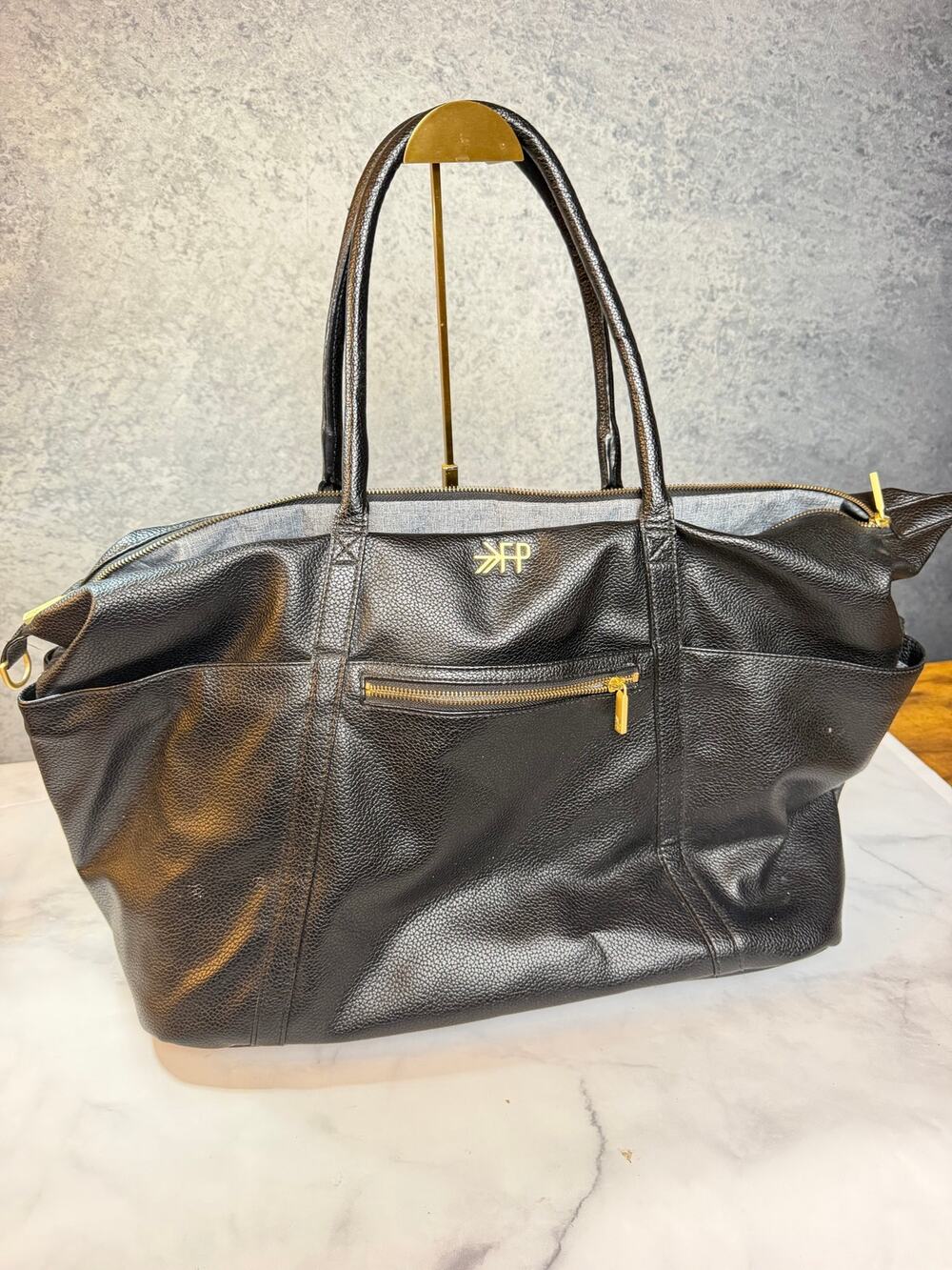 Convertible Black Vegan Leather Freshly PIcked Weekender EUC
